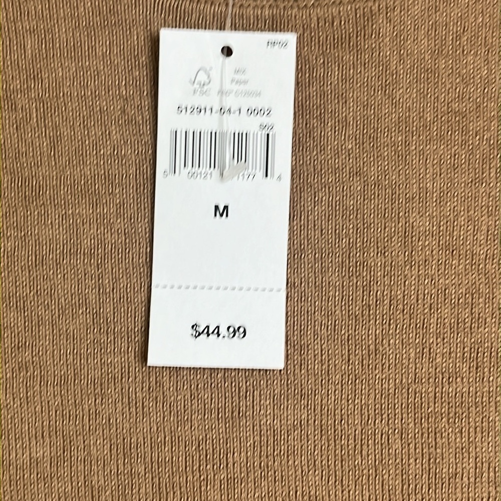 GAP mens core cotton crewneck long sleeve sweater tan, size medium - Picture 5 of 8